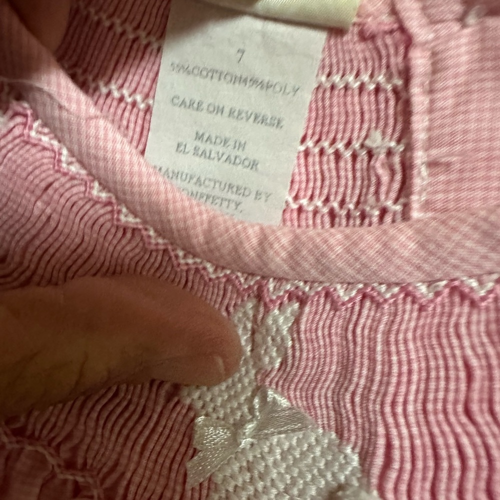 Southern Sunshine Kids Bunny Smocked Dress (7y) - Picture 6 of 7